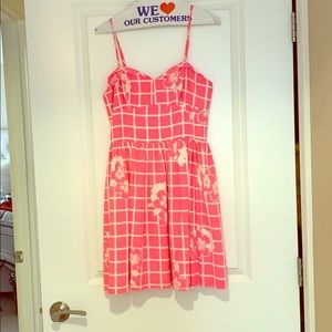 Amanda Uprichard pink silk printed sundress, sz M